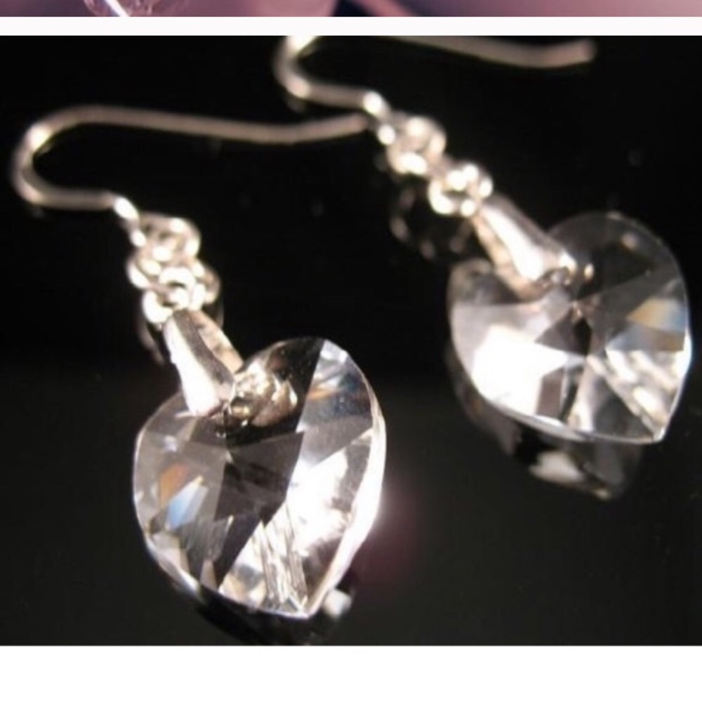 🩷❤️SWAROVSKI RLDesigns Edward clear silver heart sterling earring